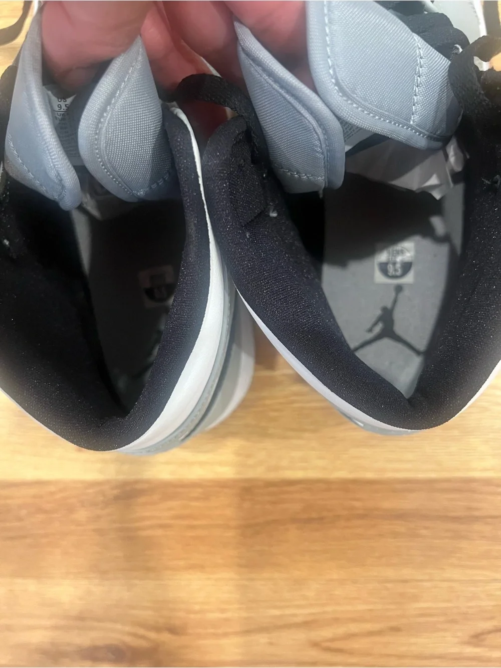 Jordan High-Top Sneakers - White & Gray with Black Accents